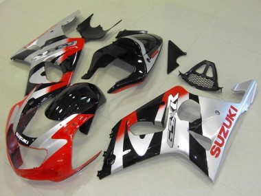 Silber Rot Glänzendes Schwarz 2000-2002 Suzuki GSXR 1000 Motorrad Verkleidung