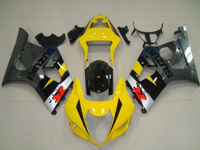 Gelb Silber Grau Schwarz Rot 2003-2004 Suzuki GSXR 1000 Motorrad Verkleidung