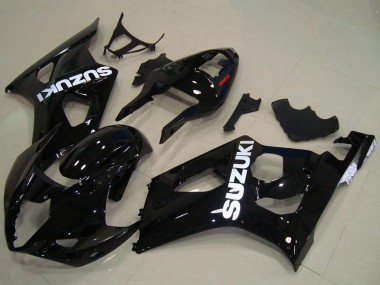 Glänzendes Schwarz Weiß Aufkleber 2003-2004 Suzuki GSXR 1000 Motorrad Verkleidung