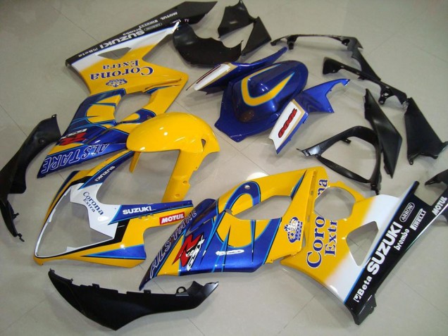 Gelb Weiß Schwarz Corona 2005-2006 Suzuki GSXR 1000 Motorrad Verkleidung