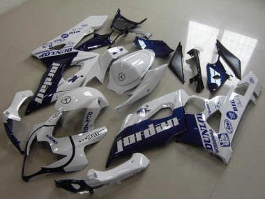 Weiß Dunkel Blau Jordan 2005-2006 Suzuki GSXR 1000 Motorrad Verkleidung