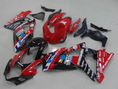 Rot Schwarz Blau Weiß JOMO 2007-2008 Suzuki GSXR 1000 Motorrad Verkleidung