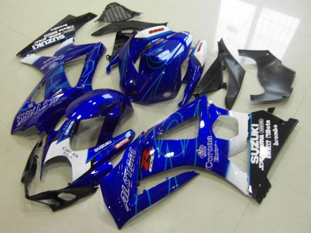 Blau Weiß Schwarz Corona 2007-2008 Suzuki GSXR 1000 Motorrad Verkleidung