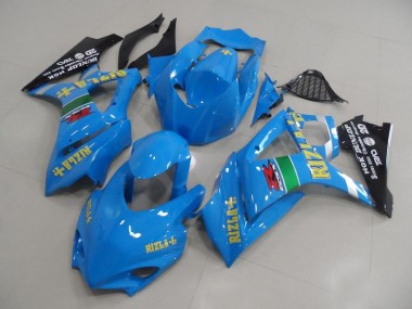 Blau Gelb Schwarz Rizla Rennen 2007-2008 Suzuki GSXR 1000 Motorrad Verkleidung