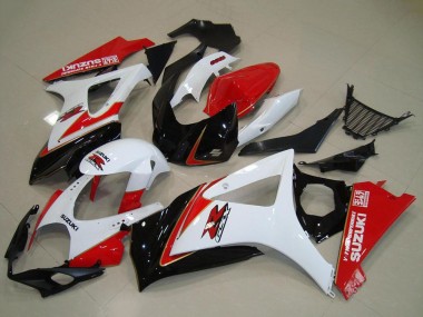 Weiß Rot Schwarz 2007-2008 Suzuki GSXR 1000 Motorrad Verkleidung Kit
