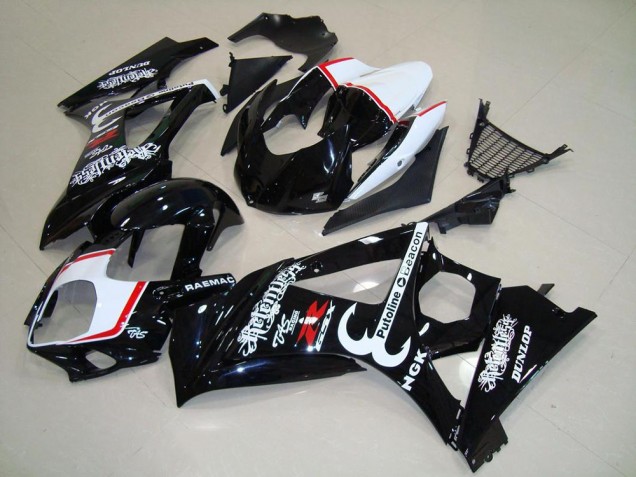 Glänzendes Schwarz Rot Relentless 2007-2008 Suzuki GSXR 1000 Motorrad Verkleidung