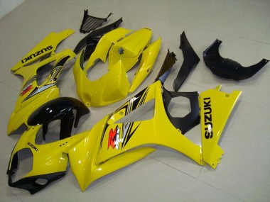 Gelb Glänzendes Schwarz 2007-2008 Suzuki GSXR 1000 Motorrad Verkleidung