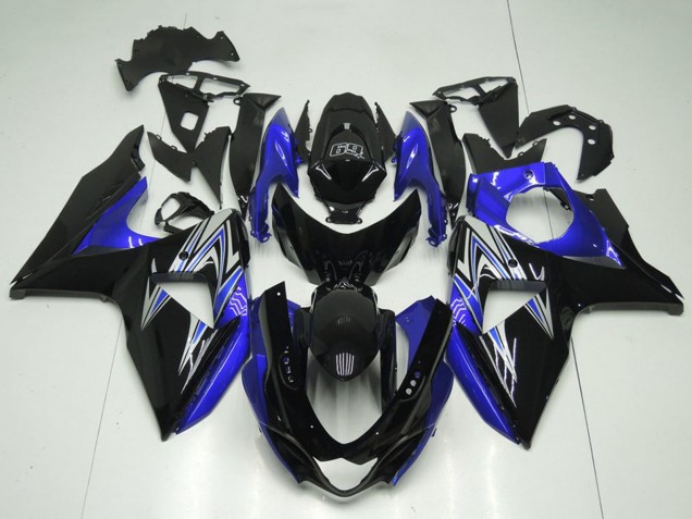 Glänzendes Schwarz Blau 2009-2016 Suzuki GSXR 1000 Motorrad Verkleidung