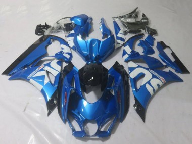 Blau Weiß Schwarz 2017-2024 Suzuki GSXR 1000 Motorrad Verkleidung