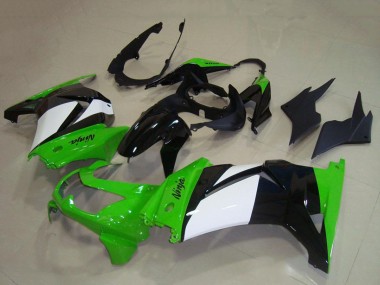 Grün Weiß Glänzendes Schwarz 2008-2012 Kawasaki ZX250R Motorrad Verkleidung
