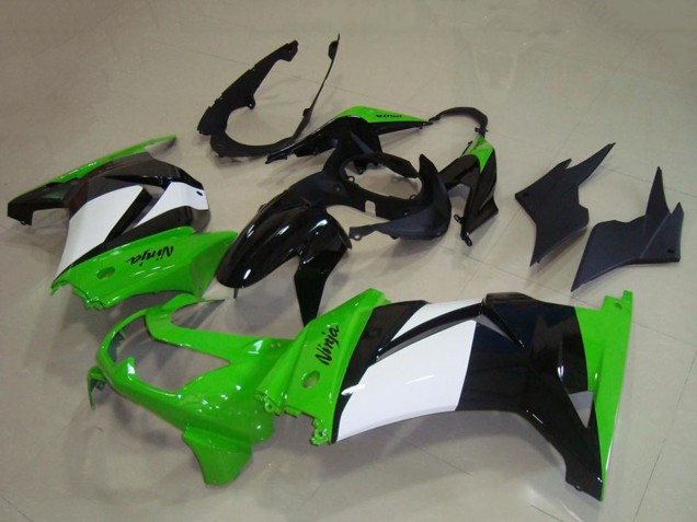 Grün Weiß Glänzendes Schwarz 2008-2012 Kawasaki ZX250R Motorrad Verkleidung