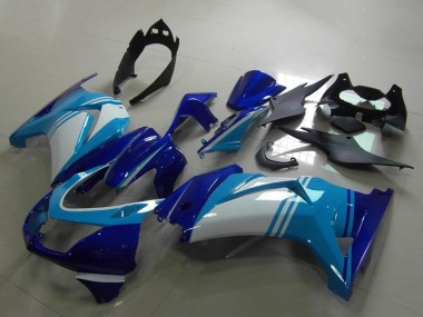 Hellblau Weiß Dunkel Blau 2008-2012 Kawasaki ZX250R Motorrad Verkleidung