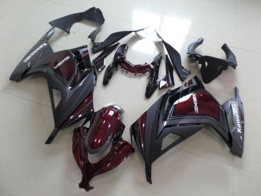 Kastanienbraun Rot Matt Grau 2013-2018 Kawasaki ZX300R Motorrad Verkleidung