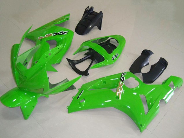 Grün 2003-2004 Kawasaki ZX6R Motorrad Verkleidung
