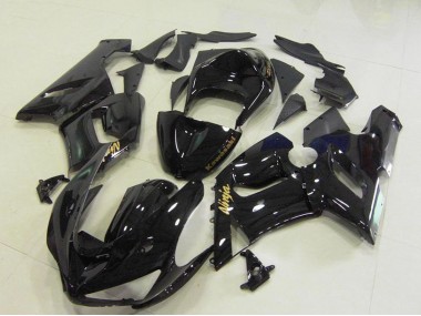 Glänzendes Schwarz Gold Aufkleber 2005-2006 Kawasaki ZX6R Motorrad Verkleidung