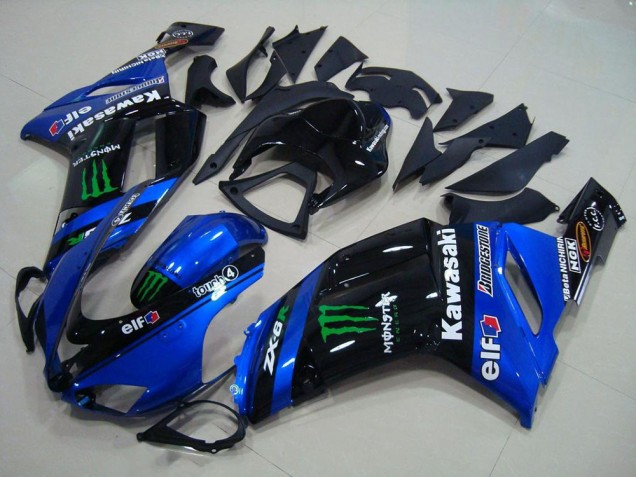 Blau Monster 2007-2008 Kawasaki ZX6R Motorrad Verkleidung