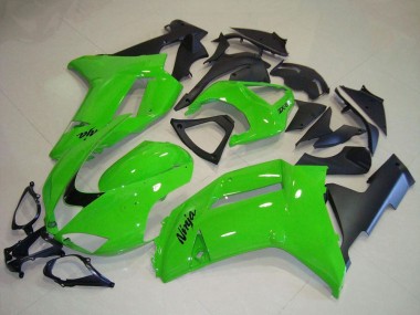Grün Matt Schwarz 2007-2008 Kawasaki ZX6R Motorrad Verkleidung
