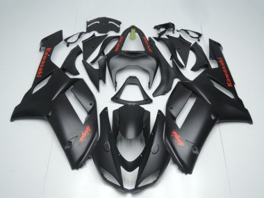 Matt Schwarz mit Rot Aufkleber 2007-2008 Kawasaki ZX6R Motorrad Verkleidung