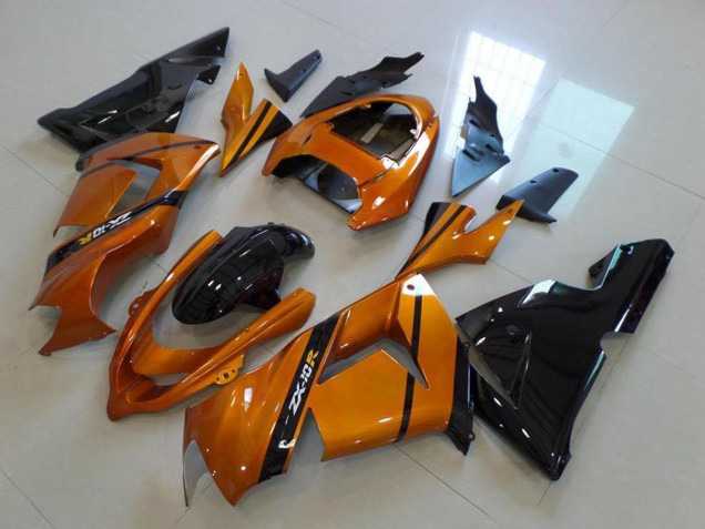 Gold Schwarz 2004-2005 Kawasaki ZX10R Motorrad Verkleidung