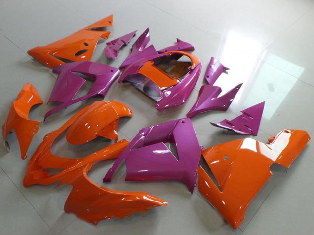 Orange und Rosa 2004-2005 Kawasaki ZX10R Motorrad Verkleidung