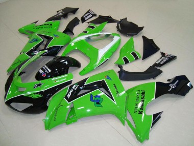 Grün Weiß Glänzendes Schwarz 2006-2007 Kawasaki ZX10R Motorrad Verkleidung