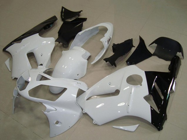 Weiß Glänzendes Schwarz 2002-2006 Kawasaki ZX12R Motorrad Verkleidung