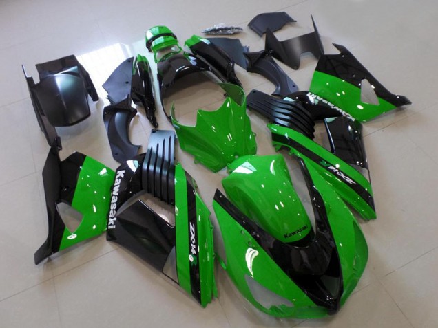 Grün Glänzendes Schwarz 2006-2011 Kawasaki ZX14R ZZR1400 Motorrad Verkleidung