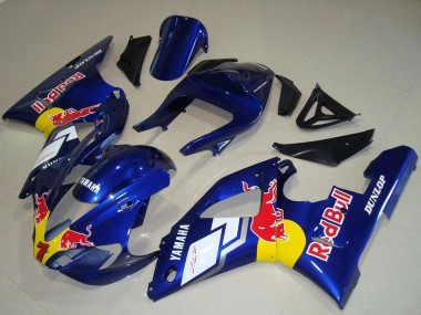 Blau Weiß Gelb Red Bull 2000-2001 Yamaha YZF R1 Motorrad Verkleidung