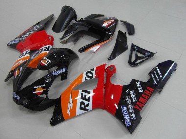Orange Weiß Rot Schwarz Repsol 2000-2001 Yamaha YZF R1 Motorrad Verkleidung