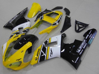 Gelb Weiß Schwarz Jubiläum Motul Michelin 2000-2001 Yamaha YZF R1 Motorrad Verkleidung