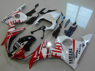 Weiß Rot Fiat Michelin Motul 2003-2004 Yamaha YZF R6 Motorrad Verkleidung