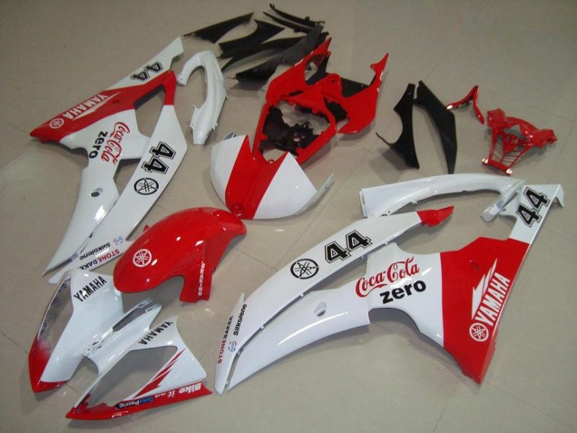 Weiß Rot Cocacola 44 2008-2016 Yamaha YZF R6 Motorrad Verkleidung