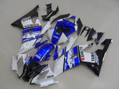 Weiß Blau Glänzendes Schwarz ENEOS Yamalube 2008-2016 Yamaha YZF R6 Motorrad Verkleidung
