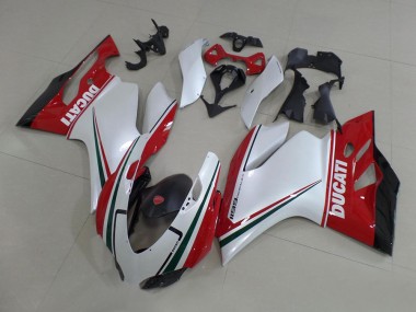 Weiß Rot Schwarz Grün 2011-2014 Ducati 1199 Motorrad Verkleidung Kit