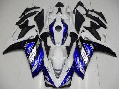 Weiß Blau Schwarz Yamalube 2015-2018 Yamaha YZF R3 Motorrad Verkleidung