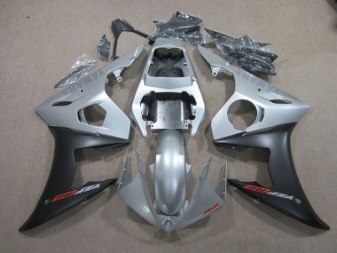 Silber Matt Schwarz 2003-2004 Yamaha YZF R6 Motorrad Verkleidung