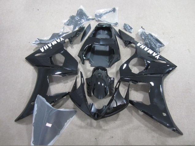 Glänzendes Schwarz Weiß Aufkleber 2003-2004 Yamaha YZF R6 Motorrad Verkleidung
