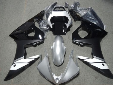 Weiß Silber Glänzendes Schwarz Matt Schwarz 2003-2004 Yamaha YZF R6 Motorrad Verkleidung
