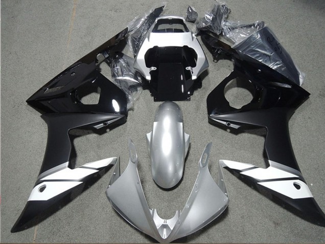Weiß Silber Glänzendes Schwarz Matt Schwarz 2003-2004 Yamaha YZF R6 Motorrad Verkleidung