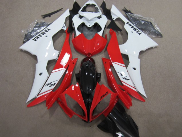 Weiß Rot Glänzendes Schwarz 2008-2016 Yamaha YZF R6 Abs Verkleidungen