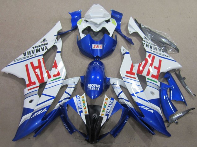 Weiß Blau Rot Motul Fiat 2008-2016 Yamaha YZF R6 Motorrad Verkleidung
