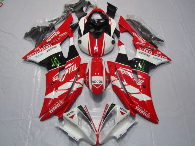 Weiß Rot Glänzendes Schwarz Grün Monster Rocol Milwaukee Maxxis 2008-2016 Yamaha YZF R6 Motorrad Verkleidung