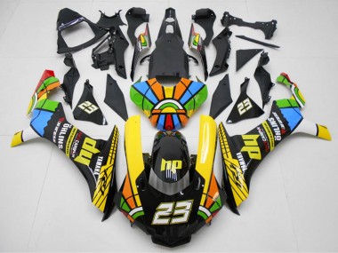 Gelb Rot Blau Grün HP Farbrad 23 2015-2019 Yamaha YZF R1 Motorrad Verkleidung