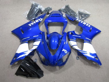 Blau Weiß mit Aufkleber 1998-1999 Yamaha YZF R1 Motorrad Verkleidung