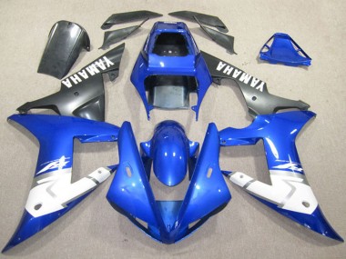 Blau Weiß Matt Schwarz 2002-2003 Yamaha YZF R1 Motorrad Verkleidung