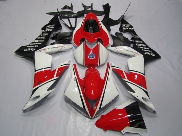 Weiß Rot Schwarz 2004-2006 Yamaha YZF R1 Motorrad Verkleidung