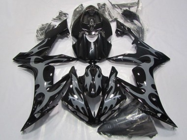 Glänzendes Schwarz Grau Flamme 2004-2006 Yamaha YZF R1 Motorrad Verkleidung