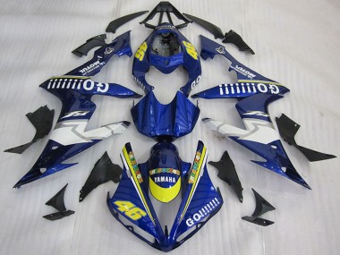 Blau Gelb Weiß Go 46 2004-2006 Yamaha YZF R1 Motorrad Verkleidung