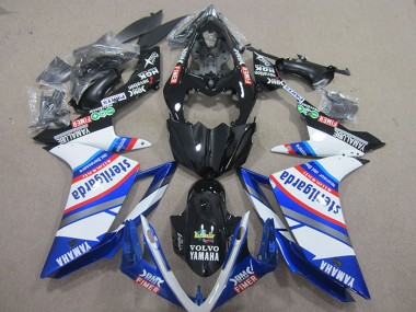 Weiß Blau Schwarz Volvo Fimer Sterilgarda 2007-2008 Yamaha YZF R1 Motorrad Verkleidung
