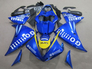Blau Gelb Weiß Go 2009-2011 Yamaha YZF R1 Motorrad Verkleidung